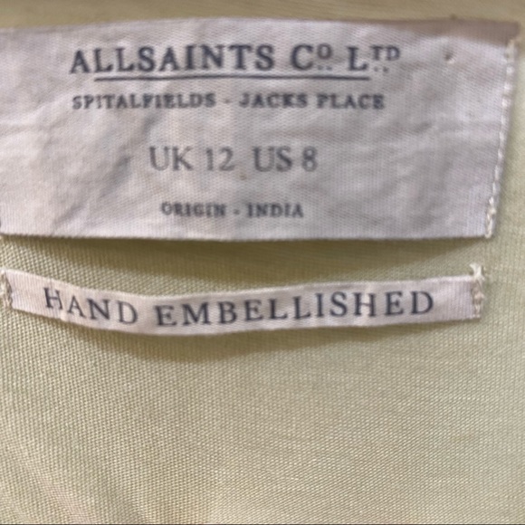 All Saints beaded tee. Sz 8. - Picture 2 of 4